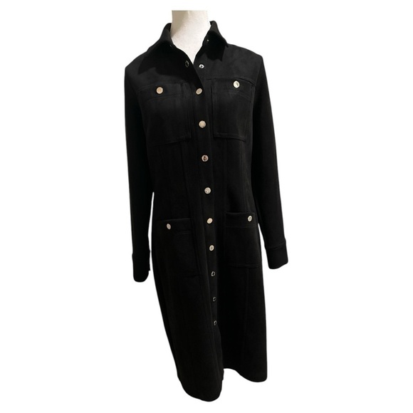 White House Black Market Vegan Suede Shirtdress Size 6 NWT - Picture 5 of 12